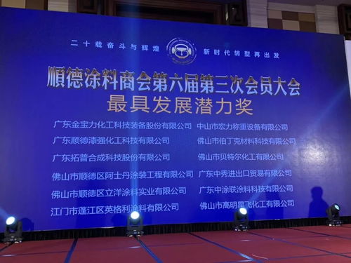 順德涂料商會20周年慶典 廣東中秀榮膺最具發展潛力獎，引領國內貿易代理新篇章